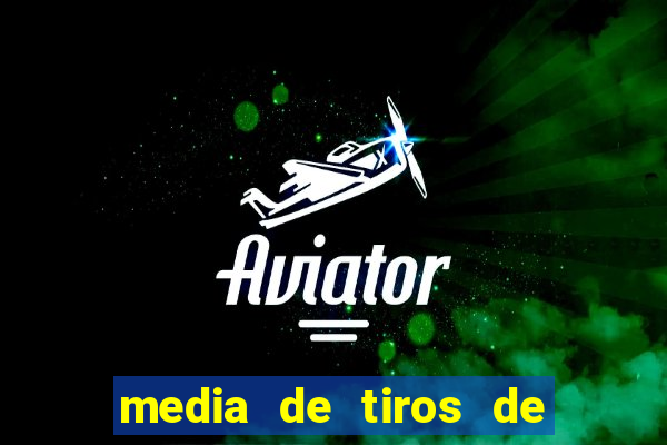 media de tiros de meta por jogo